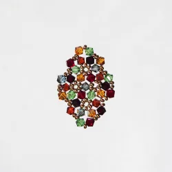  - Brooch Rhombus S Priscilla -  - Laiton bronze